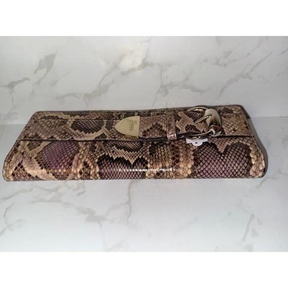 Gucci Python Continental Wallet with Horsebit Detail - Picture 4 of 9